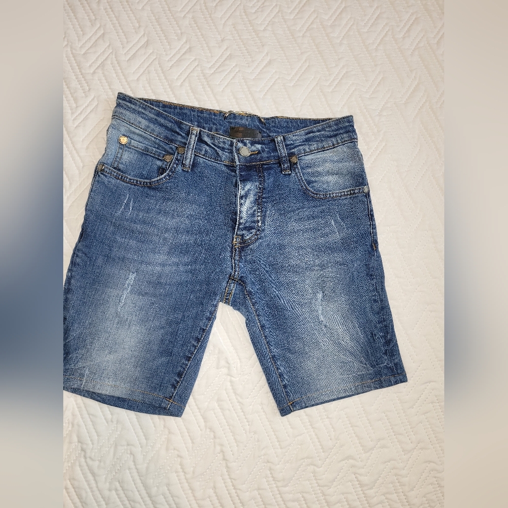 Saint Laurent Distressed Blue Jean Shorts Women's Size 30. Used Like New